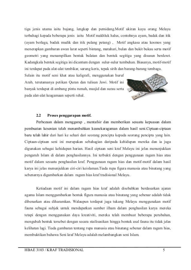 Hbae 3103 711216106404 assignment kraf tradisional