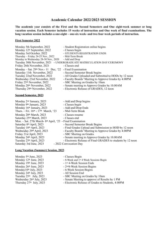 Uniabuja academic calendar after strike 4