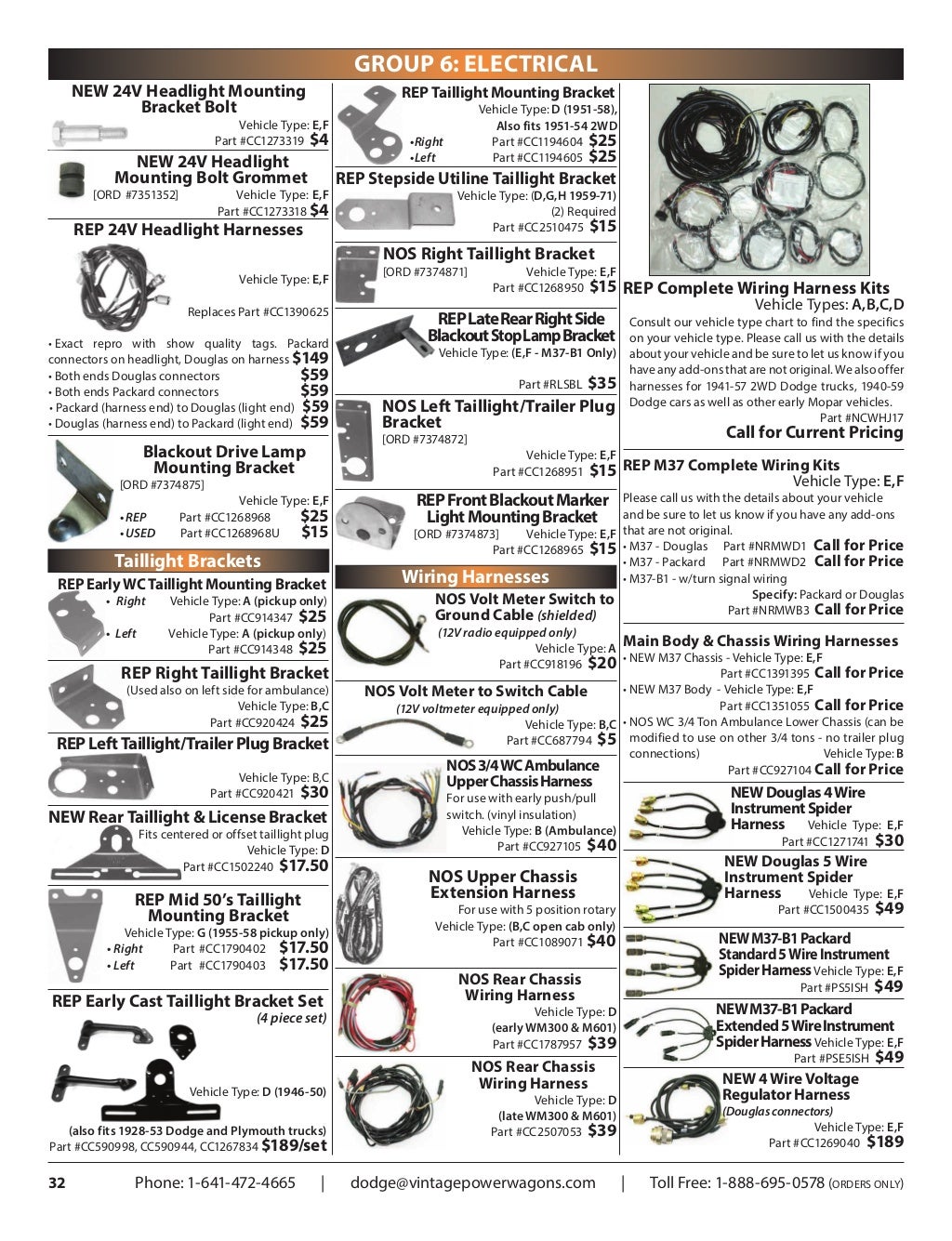 Complete 2016 Vintage Power Wagons Parts Catalog
