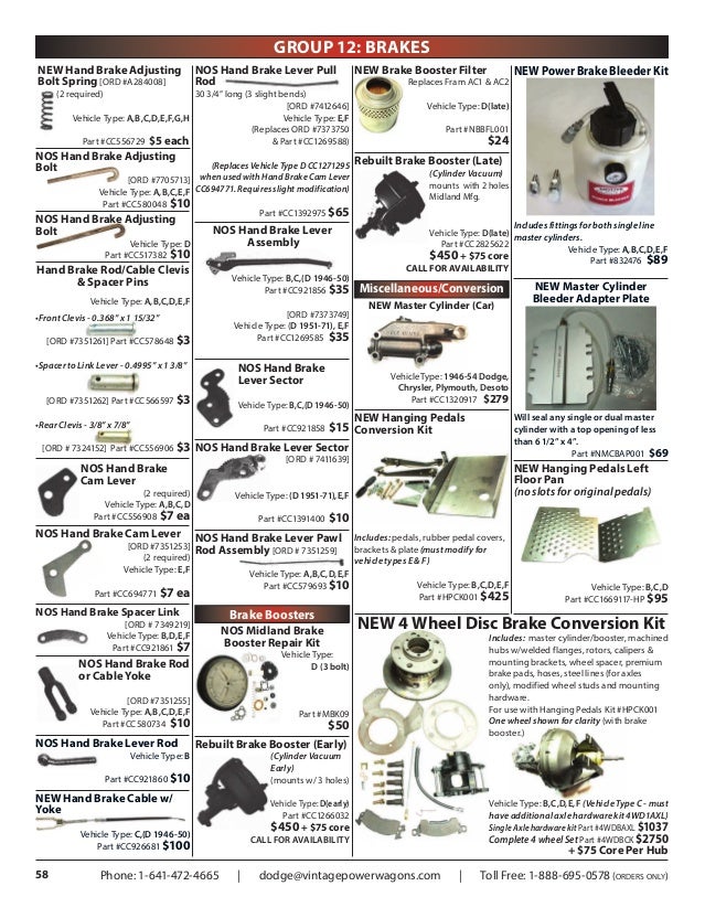 Complete 2016 Vintage Power Wagons Parts Catalog
