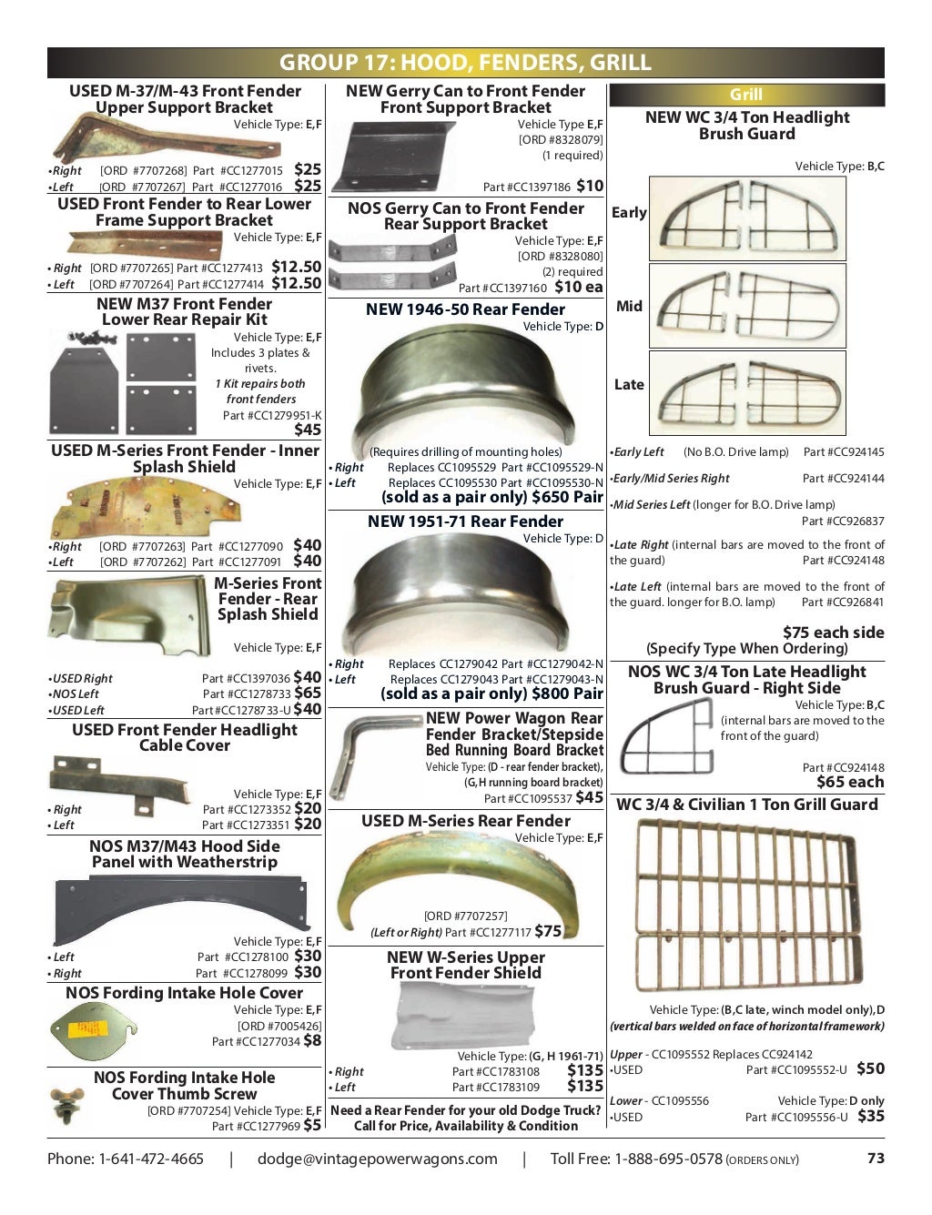 Complete 2016 Vintage Power Wagons Parts Catalog