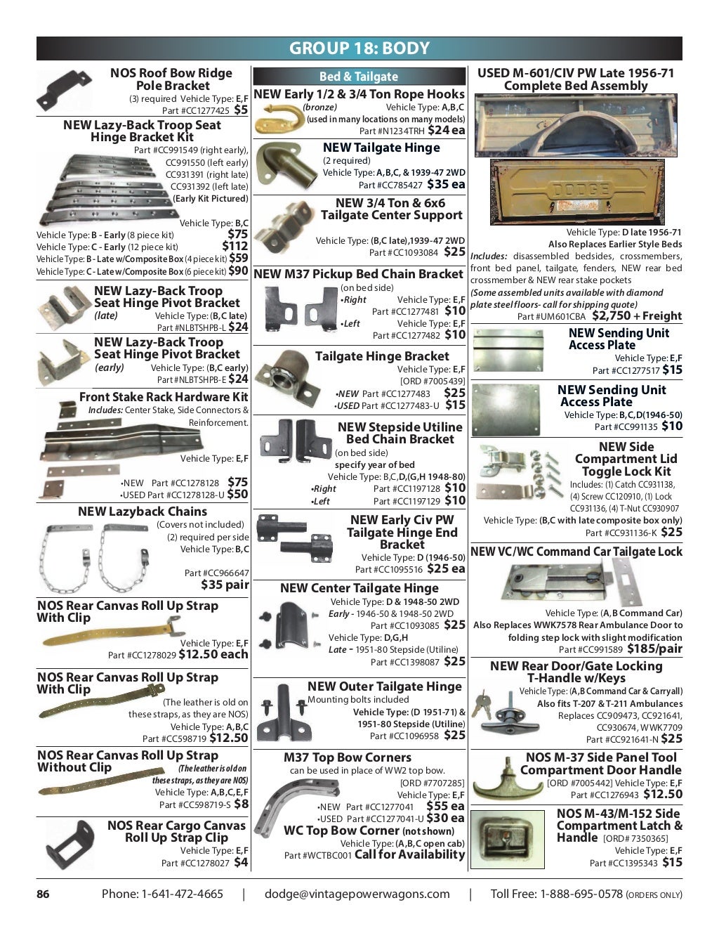 Complete 2016 Vintage Power Wagons Parts Catalog