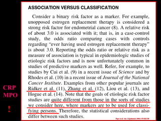CRPCRP
MPOMPO
!!
Pepe et al. Am J Epidemiol 2004;159:882-90Pepe et al. Am J Epidemiol 2004;159:882-90
 