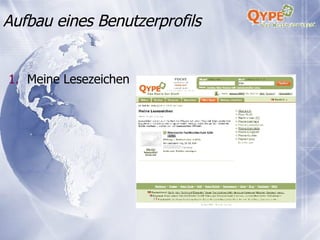 Meine Lesezeichen Aufbau eines Benutzerprofils 
