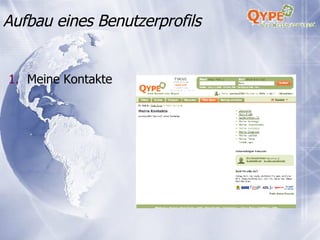 Meine Kontakte Aufbau eines Benutzerprofils 