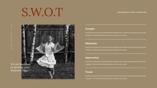S.W.O.T
Proactively envisioned for multimedia based expertise cross media for stayed books base growth
strategies.
Strengths
Proactively envisioned for multimedia based expertise cross media for stayed books base growth
strategies.
Weaknesses
Proactively envisioned for multimedia based expertise cross media for stayed books base growth
strategies.
Opportunities
Proactively envisioned for multimedia based expertise cross media for stayed books base growth
strategies.
Threats
E X P A N D I N G Y O U R C O M P A N Y
W
W
W
.
Q
Y
R
O
Z
A
.
C
O
M
It’s our business
to develop your
business bigger
 
