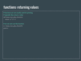 Class 7a: Functions | PPT