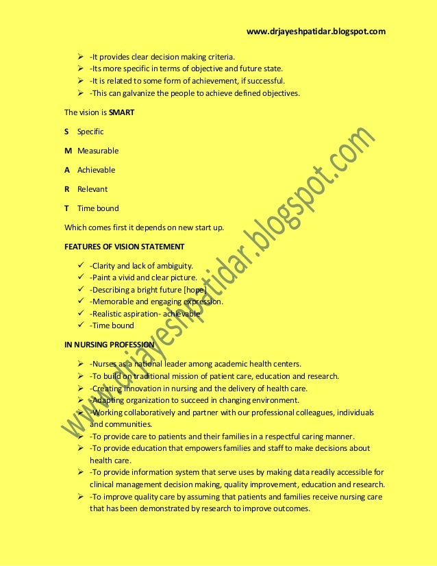 nursing objectives