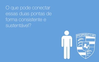 O que pode conectar
essas duas pontas de
forma consistente e
sustentável?
 