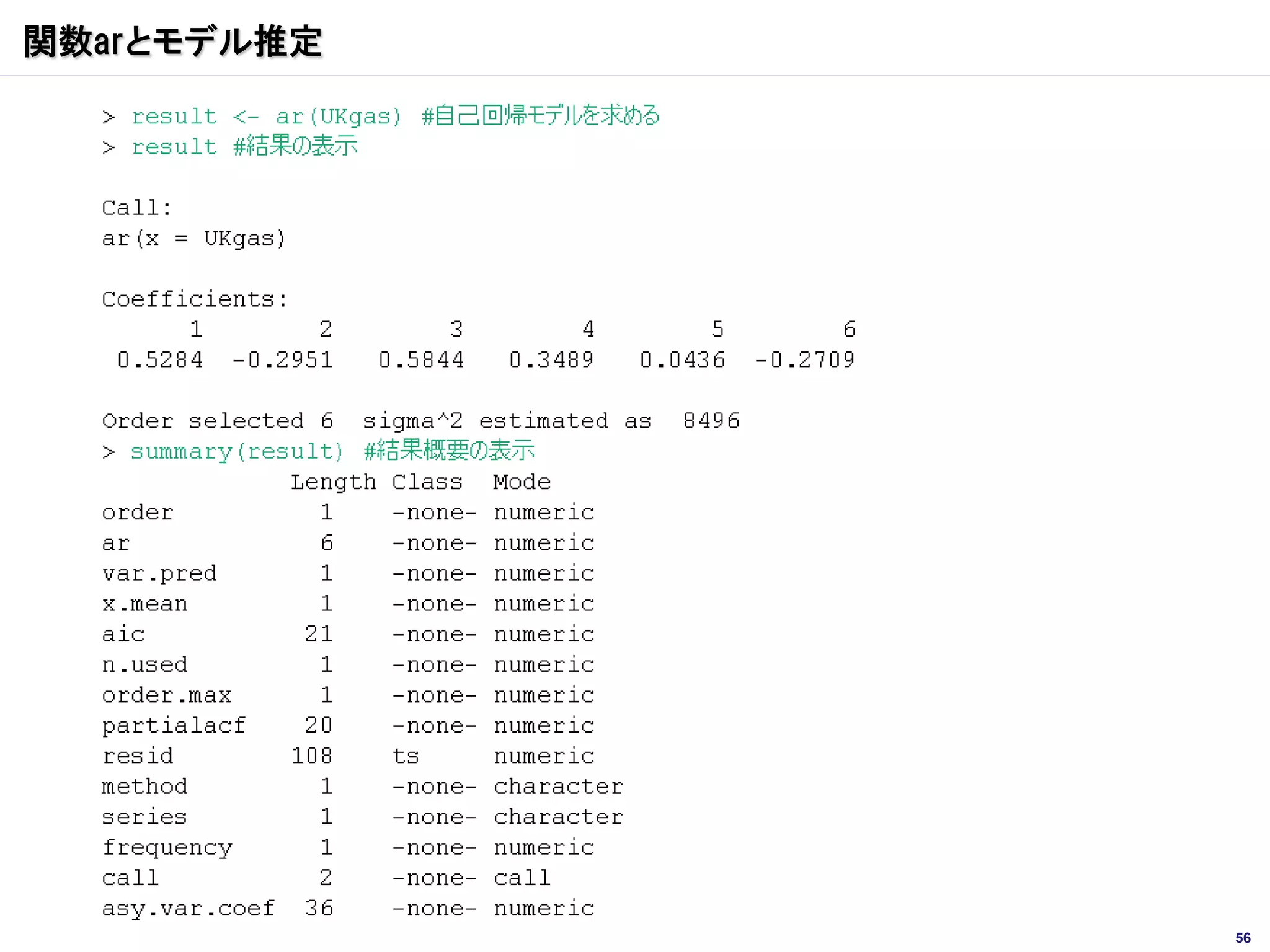 関数arとモデル推定




             56
 