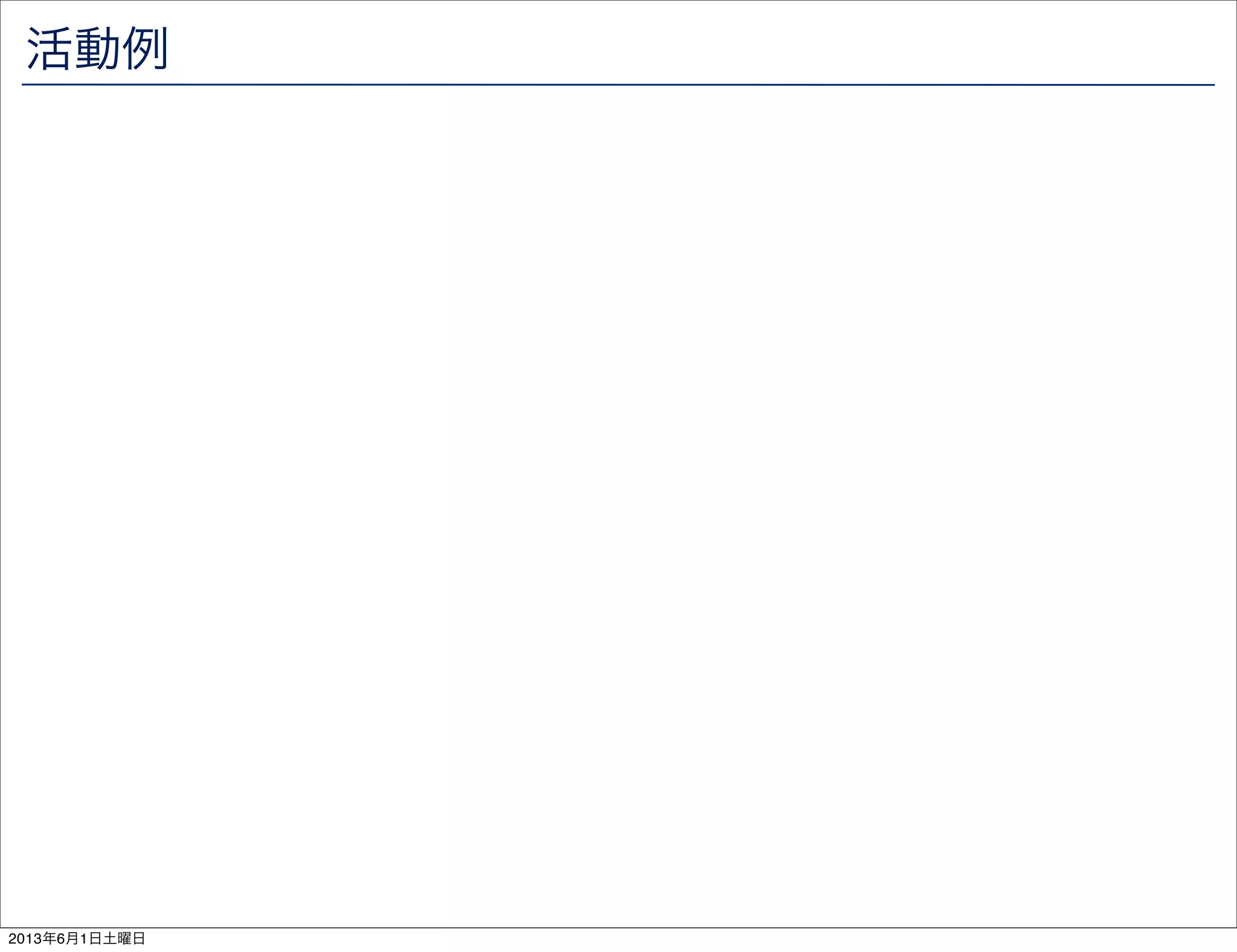 活動例
2013年6月1日土曜日
 