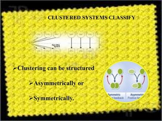 Clustering can be structured
Asymmetrically or
Symmetrically.
CLUSTERED SYSTEMS CLASSIFY
 
