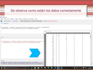Se observa como están los datos correctamente
 