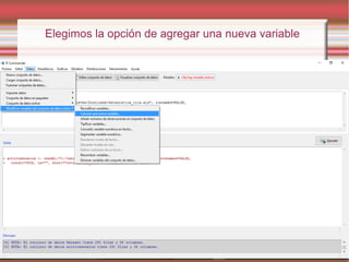 Elegimos la opción de agregar una nueva variable
 