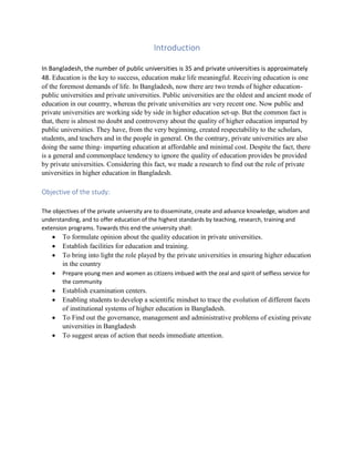 Challenges and Prospects of Private Universities in Bangladesh | PDF