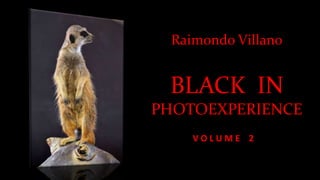 Raimondo Villano
BLACK IN
PHOTOEXPERIENCE
V O L U M E 2
 