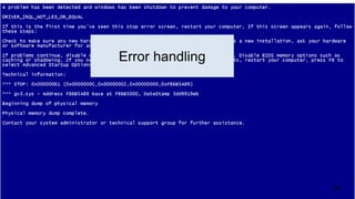 Error handling
34
 