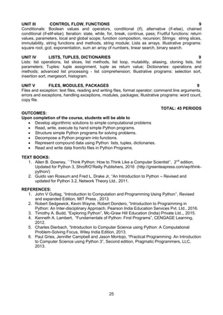 2017 BE CSE Syllabus Anna University Affiliated Colleges | PDF