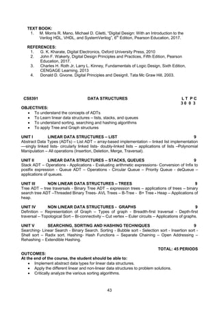 2017 BE CSE Syllabus Anna University Affiliated Colleges | PDF