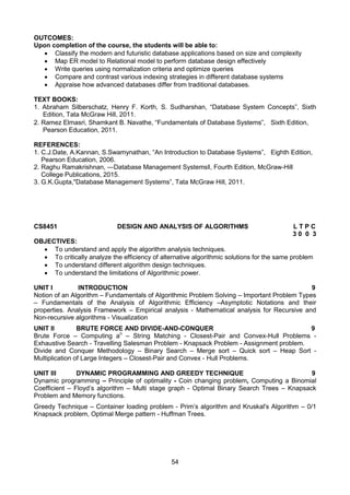 2017 BE CSE Syllabus Anna University Affiliated Colleges | PDF