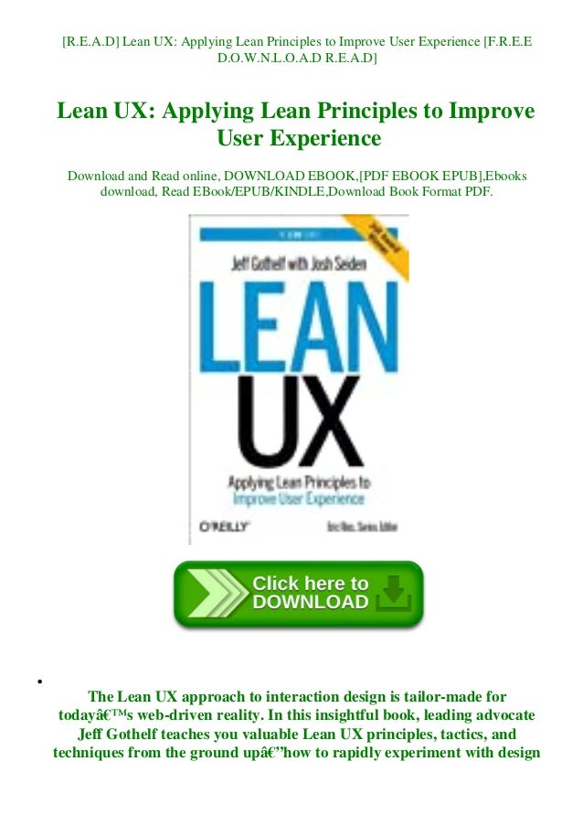 Lean UX PDF Free Download Lean UX PDF Free Download
