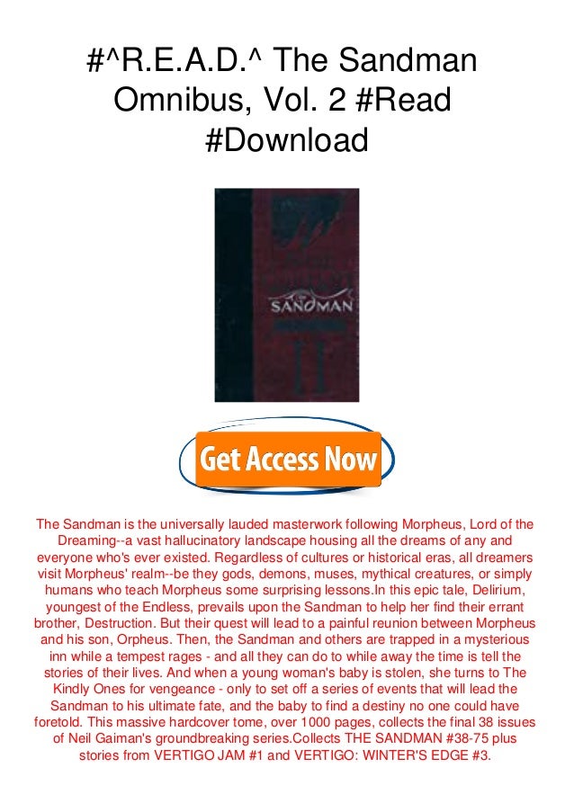 R E A D The Sandman Omnibus Vol 2 Read Download