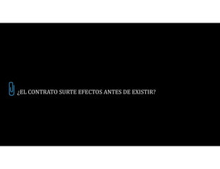¿EL CONTRATO SURTE EFECTOS ANTES DE EXISTIR?
¿EL CONTRATO SURTE EFECTOS ANTES DE EXISTIR?
 
