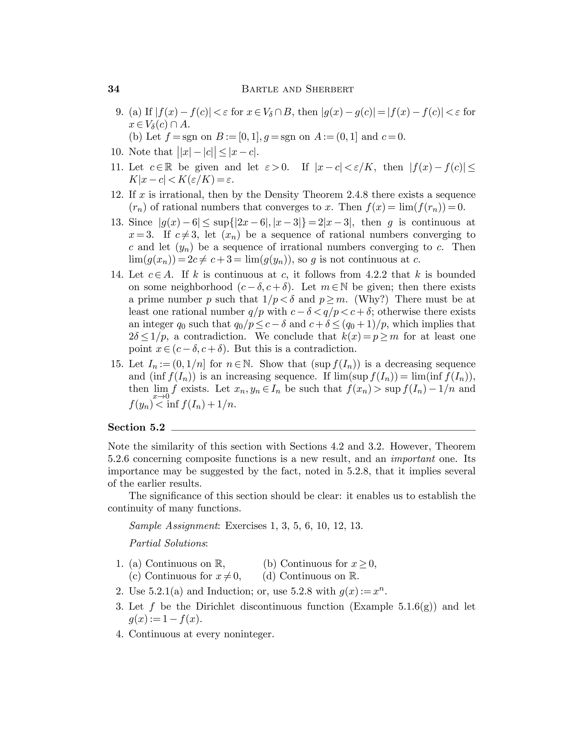Chapter 3 — Sequences 19
3. Y = (X + Y ) − X.
4. If zn := xnyn and lim(xn) = x  