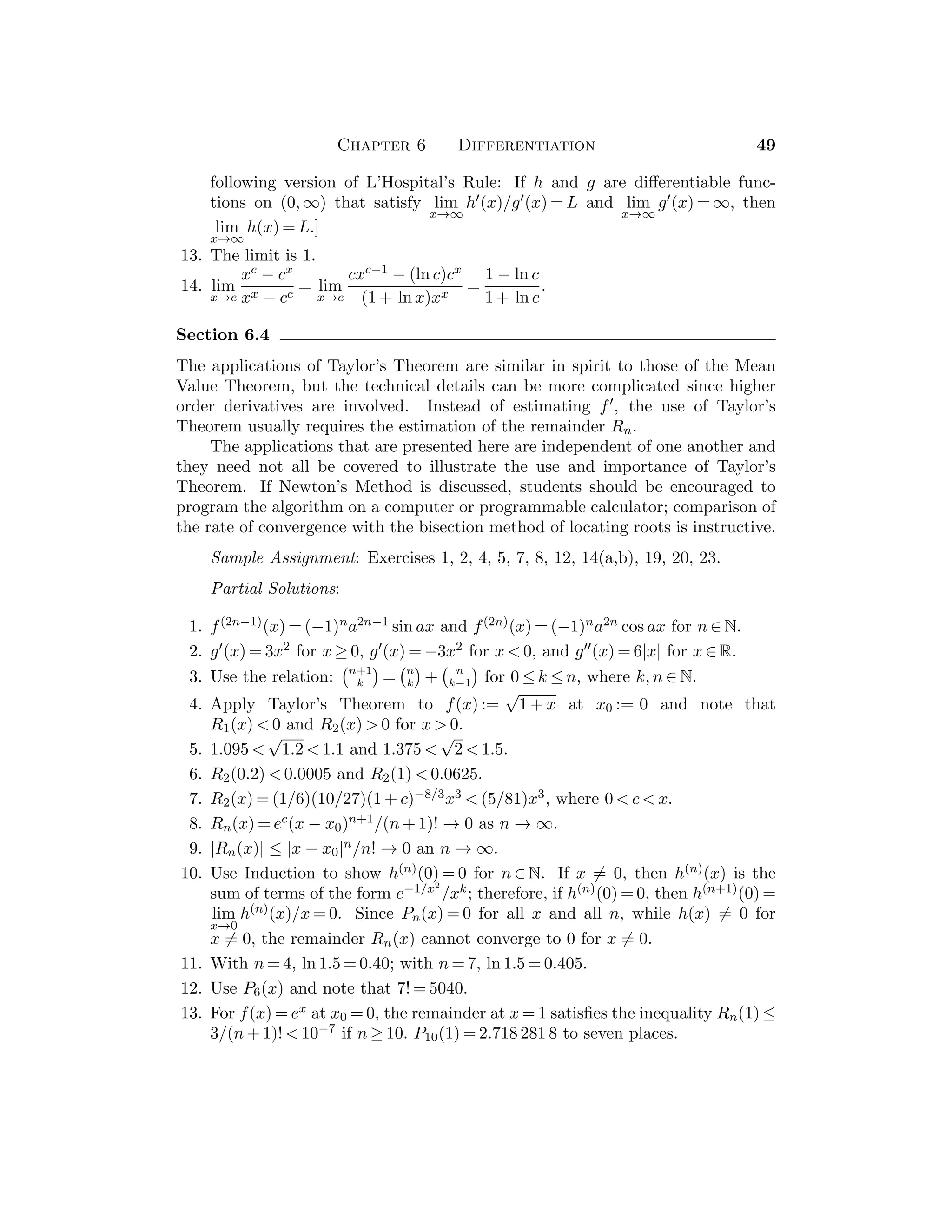 = 0 is rational, let (xn) be a sequence of irrational numbers that
converges to c; then f(c) = c  