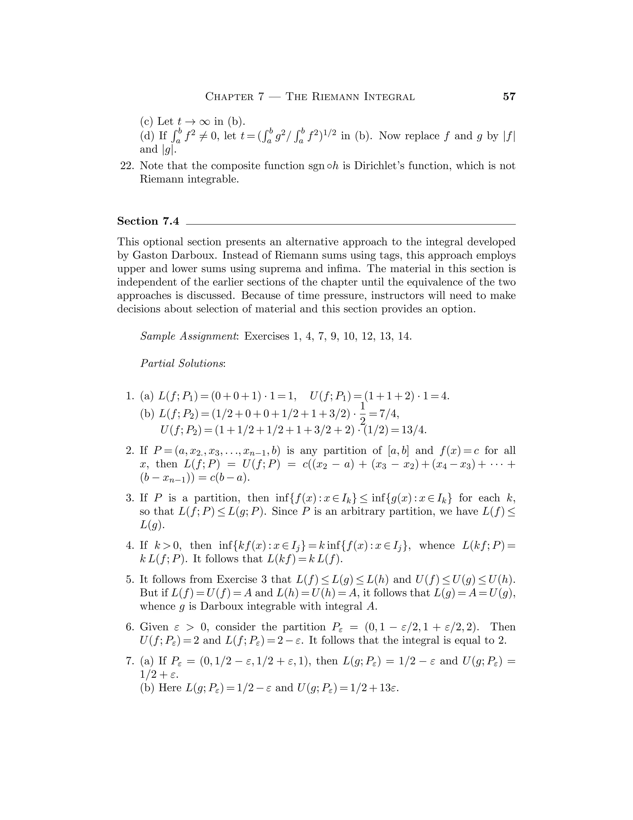 = 0, so that lim
x→0
g(f(x)) = 2, but g(lim
x→0
f(x)) =
g(f(0)) = g(1) = 0. Not equal.
(b) f(g(x)) = g(x) + 1 = 3 if x  