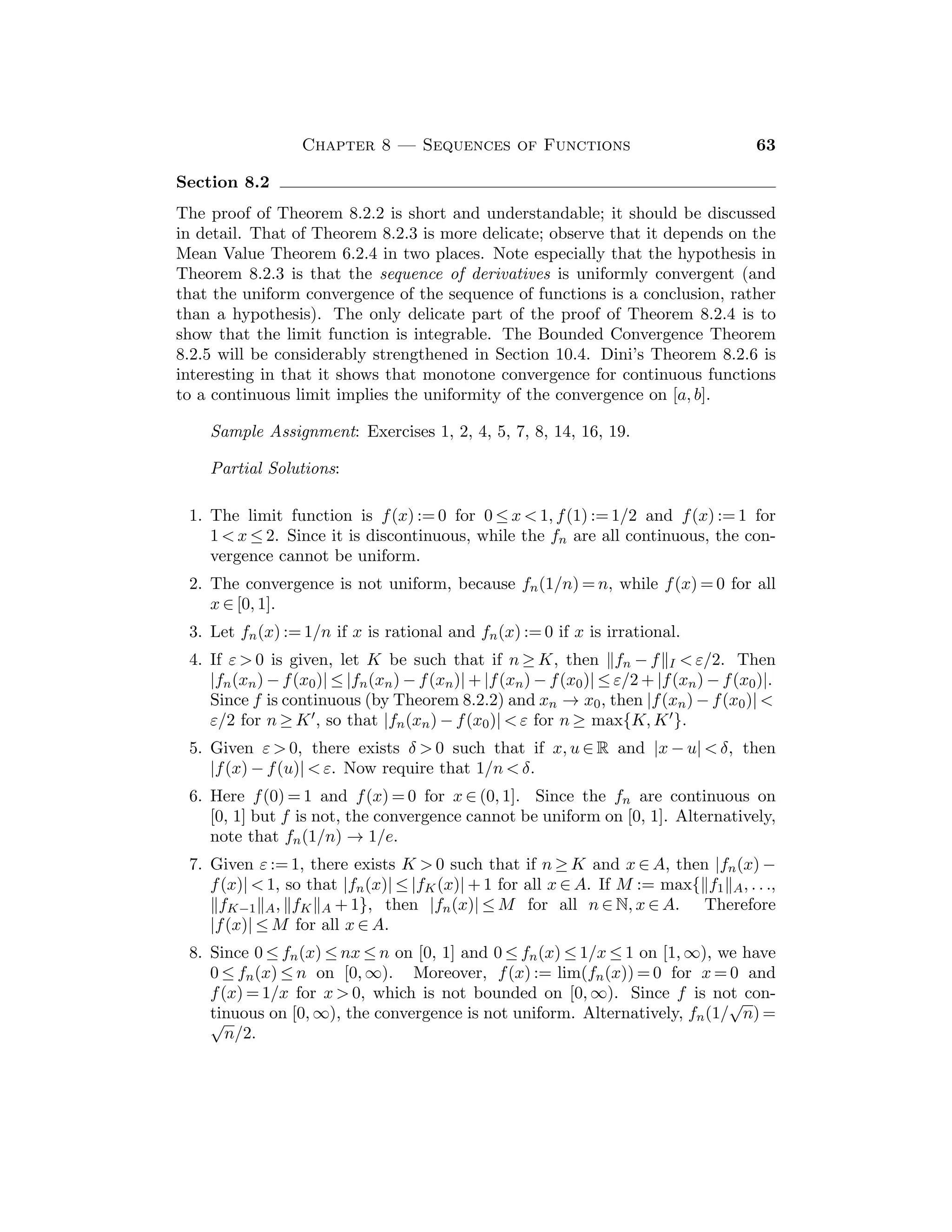 = ±1, ±2, . . . ,
(c) Continuous if sin x  