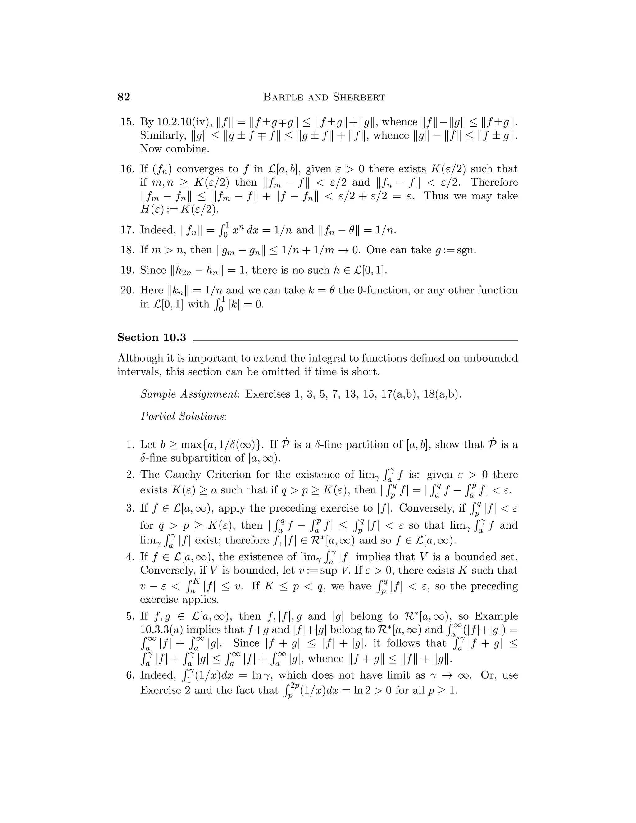 = 1/2, x /
∈ Q.
10. If f has an absolute maximum at c ∈ (a, b), and if f is injective, we have
f(a)  f(c) and f(b)  f(c). Either f(a) ≤ f(b) or f(b)  f(a). In the ﬁrst
case, either f(a) = f(b) or f(a)  f(b)  f(c), whence there exists b ∈ (a, c)
such that f(b) = f(b). Either possibility contradicts the assumption that
f is injective. The case f(b)  f(a) is similar.
11. Note that f−1 is continuous at every point of its domain [0, 1] ∪ (2, 3]. The
function f is not continuous at x = 1.
12. Let a ∈ (0, 1) be arbitrary. If f(a)  f(0), then there exists a ∈ (a, 1) with
f(a) = f(0), a contradiction. Also f(a) = f(0) is excluded by hypothesis.
Therefore we must have f(0)  f(a), and a similar argument yields f(a)  f(1).
If b ∈ (a, 1) is given, then f(b)  f(a) implies that there exists a ∈ (b, 1) with
f(a) = f(a), a contradiction. Since f(b) = f(a) is excluded, we must have
f(b)  f(a).
13. Assume that h is continuous on [0, 1] and let c1  c2 be the two points in [0, 1]
where h attains its supremum. If 0  c1, choose a1, a2 such that 0  a1  c1 
a2  c2. Let k satisfy sup{h(a1), h(a2)}  k  h(c1) = h(c2); then there exist
 