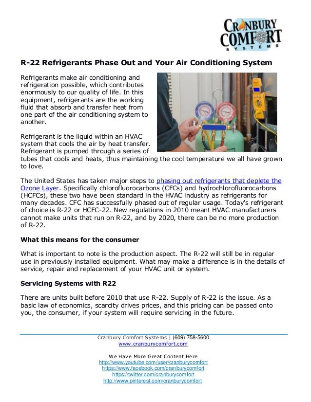 R22 Refrigerants Phase Out and Your Air Conditioning System