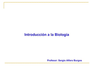 Introducción a la Biología  Profesor: Sergio Alfaro Burgos 