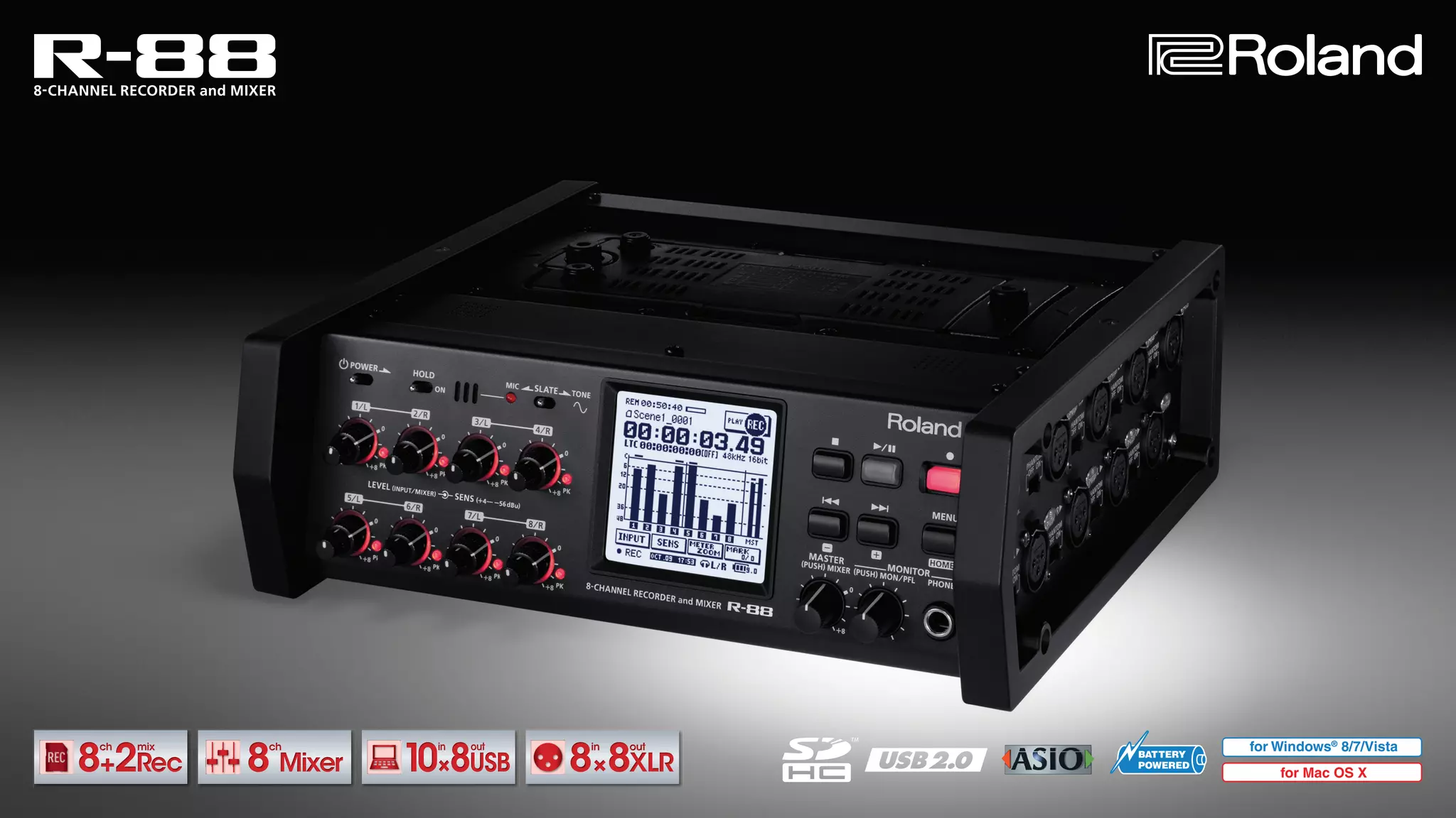 Roland R-88: 8-Channel Recorder and Mixer | PDF