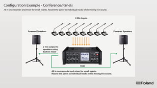 Configuration Example - Conference/Panels
All in one recorder and mixer for small events. Record the panel to individual t...