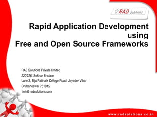 Rapid Application Development using FOSS | PDF