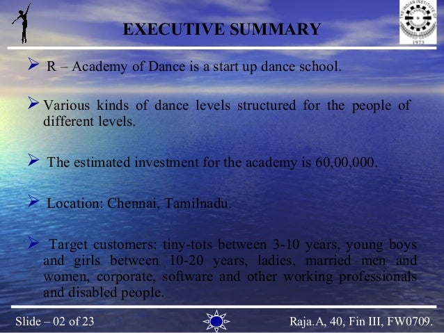 dance academy business plan ppt presentation
