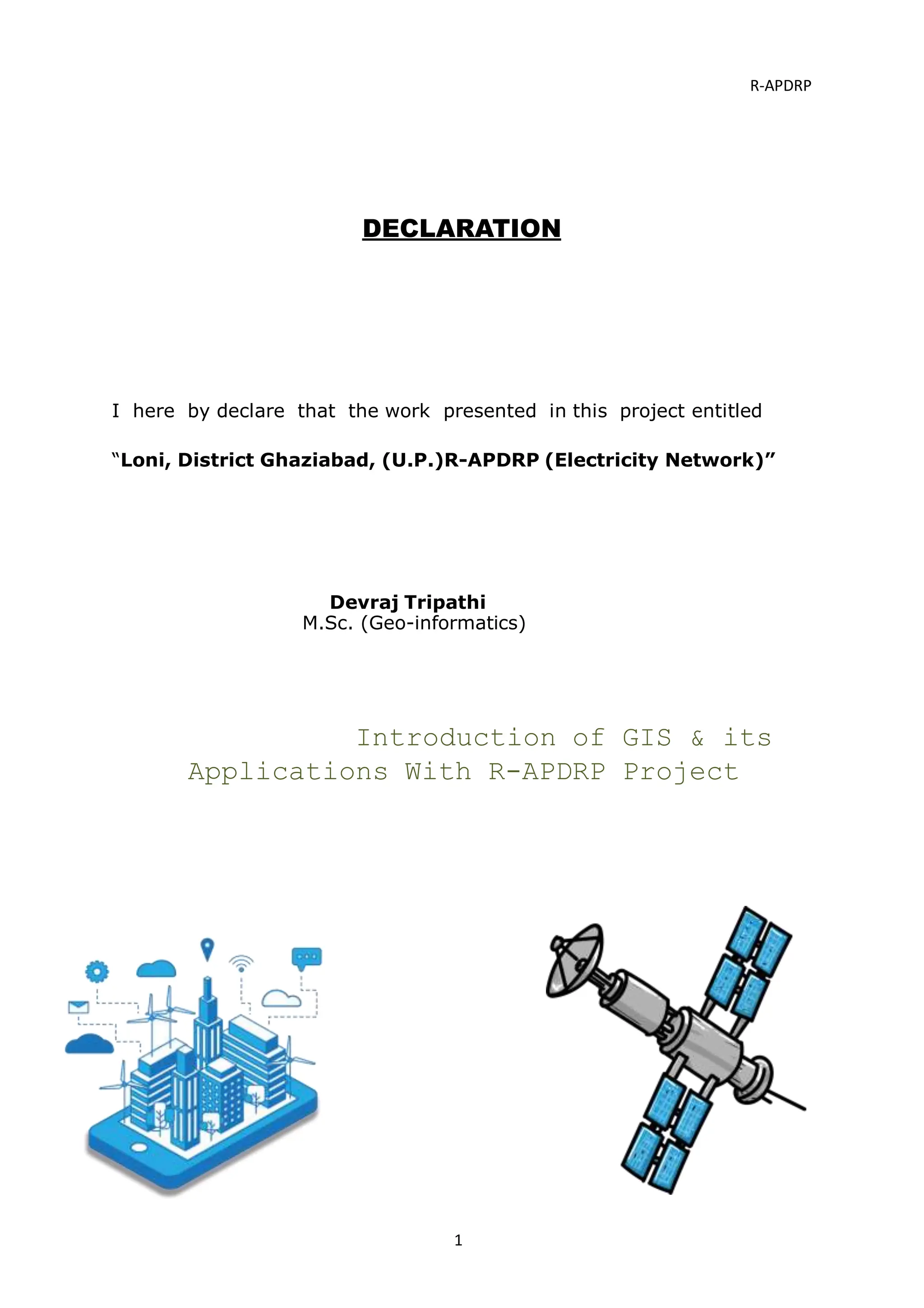 Introduction of GIS & its Applications With R-APDRP Project | PDF