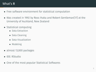 R the unsung hero of Big Data | PPT