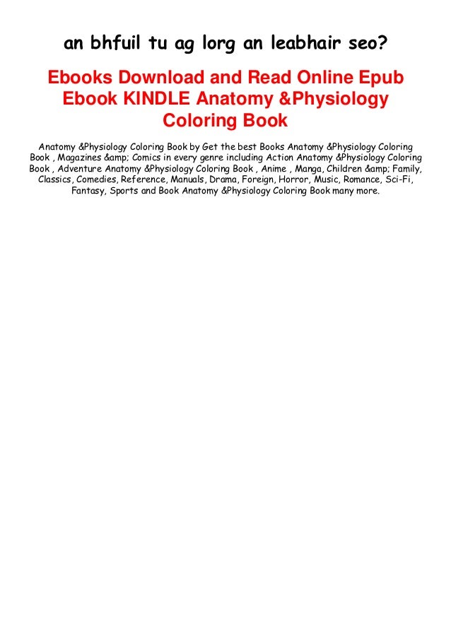 Download R E A D Anatomy Physiology Coloring Book K I N D L E