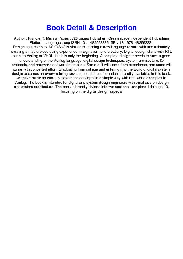 R E A D BOOK Advanced Chip Design Practical Examples In Verilogebook