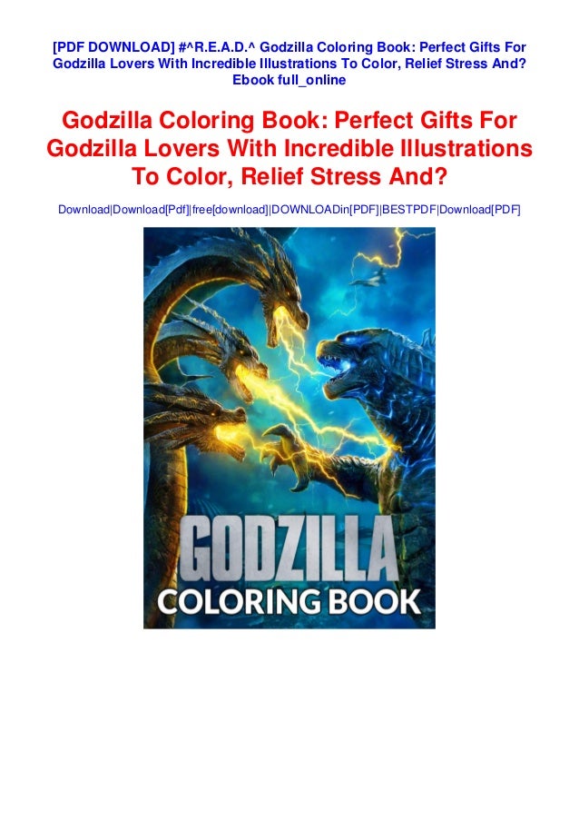 Download R E A D Godzilla Coloring Book Perfect Gifts For Godzilla Lovers