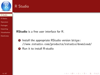 Introduction to R - from Rstudio to ggplot | PDF