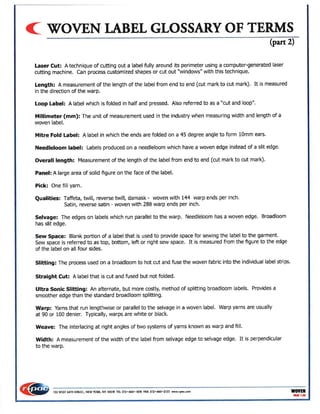 Woven label Manual guide.... | PDF