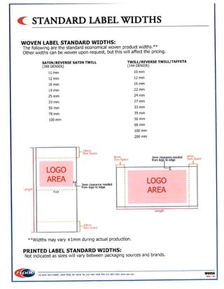 Woven label Manual guide.... | PDF