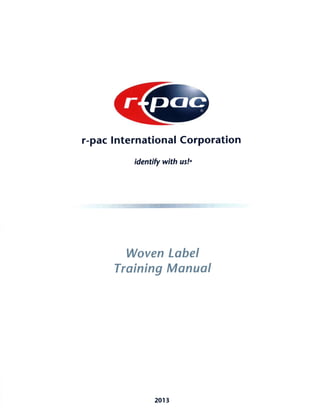 R pac international woven label manual
