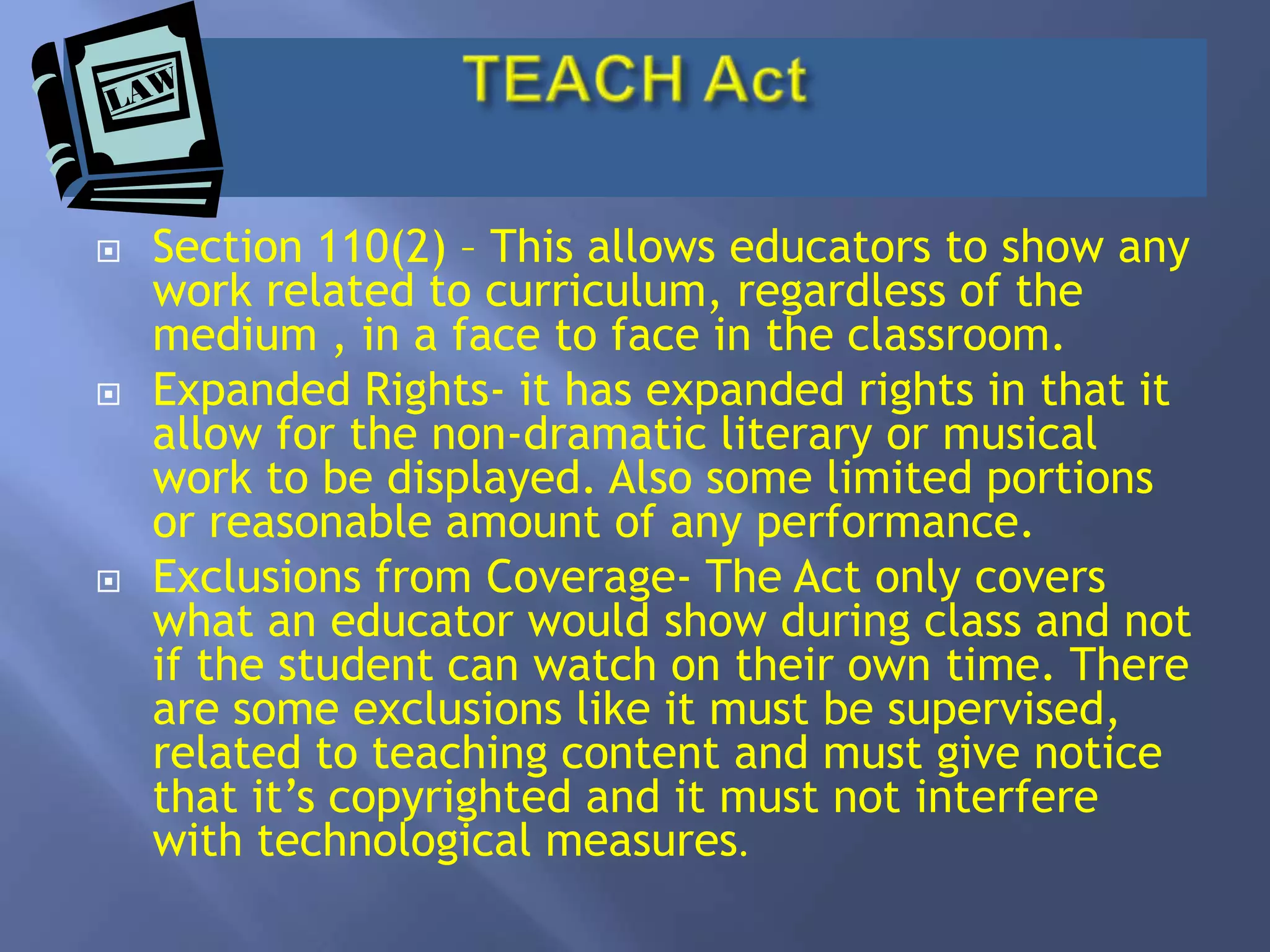 What’s not part of the implied license? Well, that the author automatically gives consent to commercial use of it without permission. 
