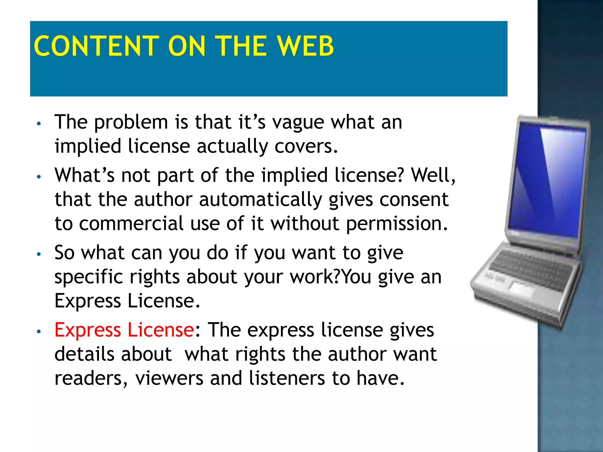 Many are working with other libraries to define searches for copyright owners.The public domain and orphan worksThere are many “orphan works” out there but without copyright permission, but libraries are taking chances by displaying the works and putting a note that it being showed on the website is no guarantee it can be used for any purpose. 
