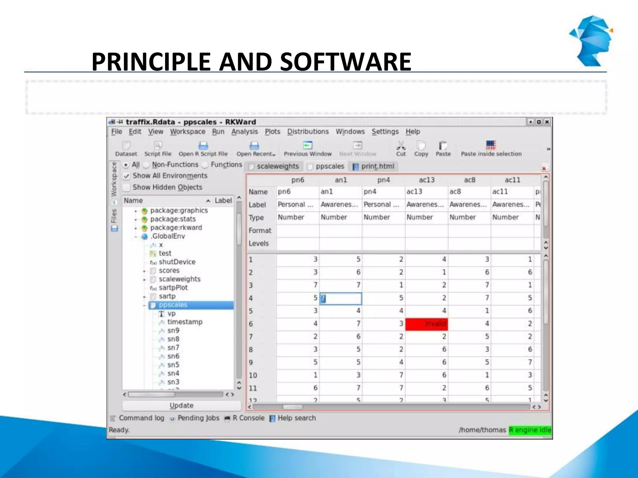RKWard
PRINCIPLE AND SOFTWARE
PARADIGM
 